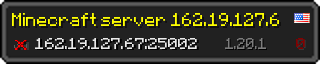 Юзербар 320x64 у стилі майнкрафт для сервера 162.19.127.67:25002