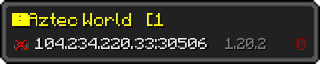 Userbar 320x64 in minecraft style for 104.234.220.33:30506