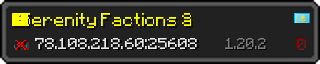 Userbar 320x64 in Minecraft-Stil für den Server 78.108.218.60:25608