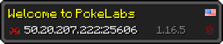 Userbar 320x64 in Minecraft-Stil für den Server 50.20.207.222:25606