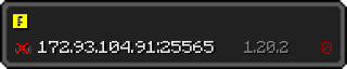 Userbar 320x64 in minecraft style for 172.93.104.91:25565