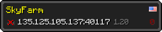 Userbar 320x64 in minecraft style for 135.125.105.137:40117