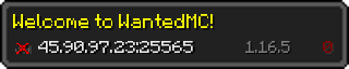 Userbar 320x64 in Minecraft-Stil für den Server 45.90.97.23:25565