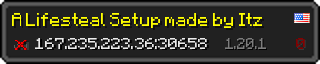 Userbar 320x64 in Minecraft-Stil für den Server 167.235.223.36:30658