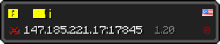 Userbar 320x64 in Minecraft-Stil für den Server 147.185.221.17:17845