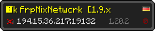 Userbar 320x64 in Minecraft-Stil für den Server 194.15.36.217:19132