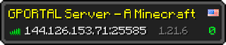 Userbar 320x64 in minecraft style for 144.126.153.71:25585