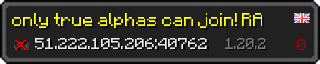 Userbar 320x64 in Minecraft-Stil für den Server 51.222.105.206:40762