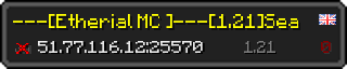 Userbar 320x64 in Minecraft-Stil für den Server 51.77.116.12:25570