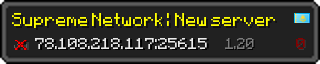 Userbar 320x64 in Minecraft-Stil für den Server 78.108.218.117:25615