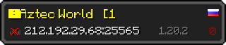 Userbar 320x64 in Minecraft-Stil für den Server 212.192.29.68:25565