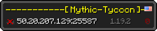 Userbar 320x64 in Minecraft-Stil für den Server 50.20.207.129:25587