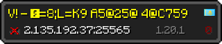 Userbar 320x64 in minecraft style for 2.135.192.37:25565