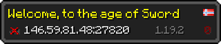 Userbar 320x64 in Minecraft-Stil für den Server 146.59.81.48:27820