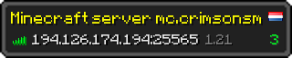 Userbar 320x64 in minecraft style for 194.126.174.194:25565