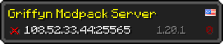 Userbar 320x64 in Minecraft-Stil für den Server 108.52.33.44:25565