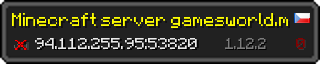 Userbar 320x64 in Minecraft-Stil für den Server 94.112.255.95:53820