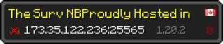 Userbar 320x64 in minecraft style for 173.35.122.236:25565
