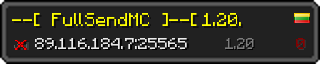 Userbar 320x64 in minecraft style for 89.116.184.7:25565