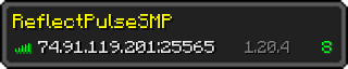 Userbar 320x64 in minecraft style for 74.91.119.201:25565