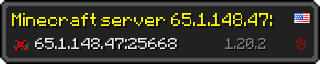 Userbar 320x64 in Minecraft-Stil für den Server 65.1.148.47:25668