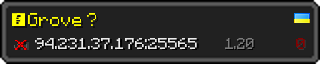 Userbar 320x64 in minecraft style for 94.231.37.176:25565