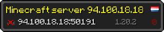 Userbar 320x64 in Minecraft-Stil für den Server 94.100.18.18:50191