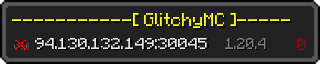 Userbar 320x64 in Minecraft-Stil für den Server 94.130.132.149:30045