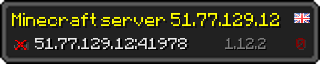 Userbar 320x64 in minecraft style for 51.77.129.12:41978