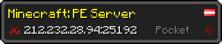 Userbar 320x64 in minecraft style for 212.232.28.94:25192