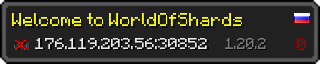 Userbar 320x64 in minecraft style for 176.119.203.56:30852