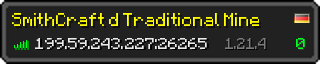 Userbar 320x64 in Minecraft-Stil für den Server 199.59.243.227:26265