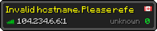 Userbar 320x64 in Minecraft-Stil für den Server 104.234.6.6:1