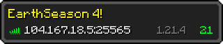 Userbar 320x64 in Minecraft-Stil für den Server 104.167.18.5:25565