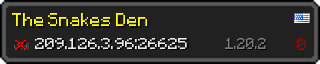 Userbar 320x64 in Minecraft-Stil für den Server 209.126.3.96:26625