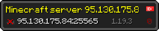 Userbar 320x64 in minecraft style for 95.130.175.84:25565