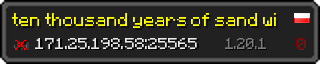 Userbar 320x64 in Minecraft-Stil für den Server 171.25.198.58:25565