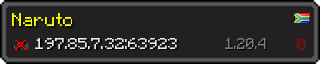 Userbar 320x64 in minecraft style for 197.85.7.32:63923