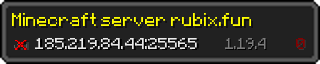 Userbar 320x64 in Minecraft-Stil für den Server 185.219.84.44:25565