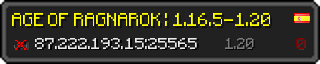 Userbar 320x64 in minecraft style for 87.222.193.15:25565