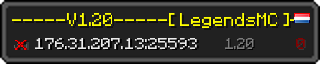 Userbar 320x64 in Minecraft-Stil für den Server 176.31.207.13:25593