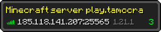 Userbar 320x64 in Minecraft-Stil für den Server 185.118.141.207:25565