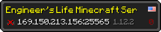 Userbar 320x64 in minecraft style for 169.150.213.156:25565