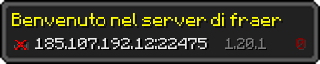 Userbar 320x64 in minecraft style for 185.107.192.12:22475