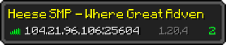 Userbar 320x64 in minecraft style for 104.21.96.106:25604