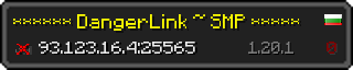 Userbar 320x64 in minecraft style for 93.123.16.4:25565