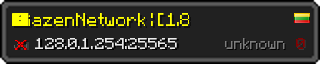 Userbar 320x64 in minecraft style for 128.0.1.254:25565