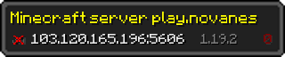 Userbar 320x64 in minecraft style for 103.120.165.196:5606