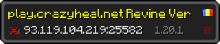 Userbar 320x64 in minecraft style for 93.119.104.219:25582