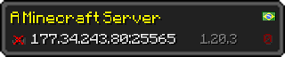 Userbar 320x64 in minecraft style for 177.34.243.80:25565